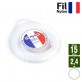 Fil débroussailleuse Rond Nylon blanc. 2,4 mm x 15 m. Coque