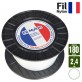 Fil débroussailleuse Rond Nylon blanc. 2,4 mm x 180 m. Bobine
