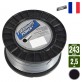 Fil débroussailleuse rond Titanium gris. 2,5 mm x 243 m. Bobine