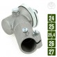 Renvoi d'angle universel. 5 adaptateurs pour tube Ø 24-25-25,4-26-27 mm