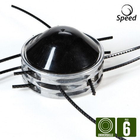 T&ecirc;te d&eacute;broussailleuse 6 fils Speed alu avec brins crant&eacute;s Nylsaw 