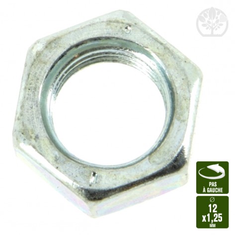 Ecrou 12 x 1.50 pas &agrave; gauche