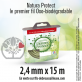 Fil oxo-biodégradable rond Natura Protect beige/vert 2,4 mm x 15 m. Coque