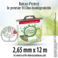Fil oxo-biodégradable rond Natura Protect beige/vert 2,65 mm x 12 m. Coque