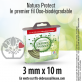 Fil oxo-biodégradable rond Natura Protect beige/vert 3 mm x 10 m. Coque