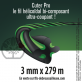 Fil débroussailleuse Hélicoidal Cuter' Pro noir/vert. 3 mm x 279 m. Bobine