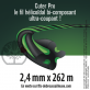 Fil débroussailleuse Hélicoidal Cuter' Pro noir/vert. 2,4 mm x 262 m. Bobine