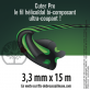 Fil débroussailleuse Hélicoidal Cuter' Pro noir/vert. 3,3 mm x 15 m. Coque