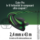 Fil débroussailleuse Hélicoidal Cuter' Pro noir/vert. 2,4 mm x 43 m. Coque