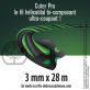 Fil débroussailleuse Hélicoidal Cuter' Pro noir/vert. 3 mm x 28 m. Coque