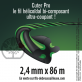 Fil débroussailleuse Hélicoidal Cuter' Pro noir/vert. 2,4 mm x 86 m. Coque