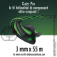Fil débroussailleuse Hélicoidal Cuter' Pro noir/vert. 3 mm x 55 m. Coque