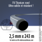 Fil débroussailleuse rond Titanium gris. 2,5 mm x 243 m. Bobine