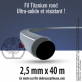 Fil débroussailleuse rond Titanium gris. 2,5 mm x 40 m. Coque