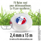 Fil débroussailleuse Rond Nylon blanc. 2,4 mm x 15 m. Coque