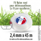 Fil débroussailleuse Rond Nylon blanc. 2,4 mm x 45 m. Coque