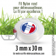 Fil débroussailleuse Rond Nylon blanc. 3 mm x 30 m. Coque
