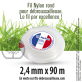 Fil débroussailleuse Rond Nylon blanc. 2,4 mm x 90 m. Coque