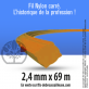 Fil débroussailleuse carré Nylon orange. 2,4 mm x 69 m. Coque