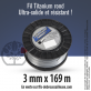 Fil débroussailleuse rond Titanium gris. 3 mm x 169 m. Bobine