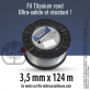 Fil débroussailleuse rond Titanium gris. 3,5 mm x 124 m. Bobine
