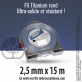 Fil débroussailleuse rond Titanium gris. 2,5 mm x 15 m. Coque