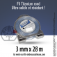 Fil débroussailleuse rond Titanium gris. 3 mm x 28 m. Coque