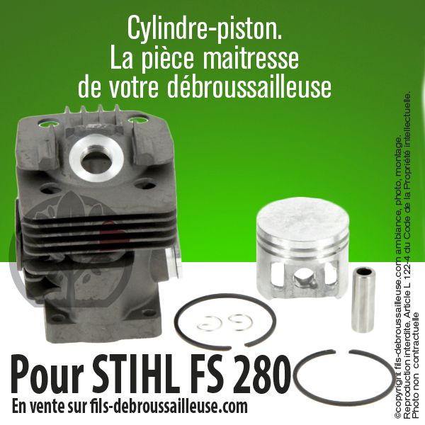 Cylindre piston débroussailleuse Stihl FS 280 Ø 40 mm 