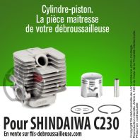 Cylindre-piston pour Shindaiwa C 230. Ø 32 mm