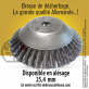 Brosse désherbage Master 360 pour débroussailleuse. Ø 230 mm. Al 25,4 mm