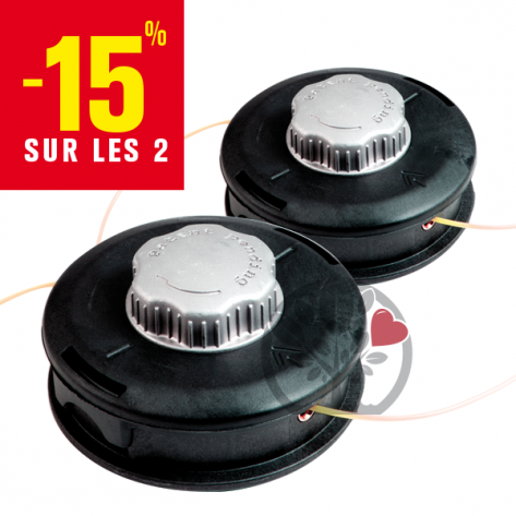 2 têtes débroussailleuse 2 fils Tecomec universelle Tap'N'Go. 130 mm.