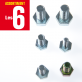 Assortiment des 6 vis pour tête de débroussailleuse