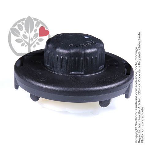 Kit couvercle inf&eacute;rieur + bobine fil pour t&ecirc;te d&eacute;broussailleuse Tecomec Easy Load &Oslash;109 mm.