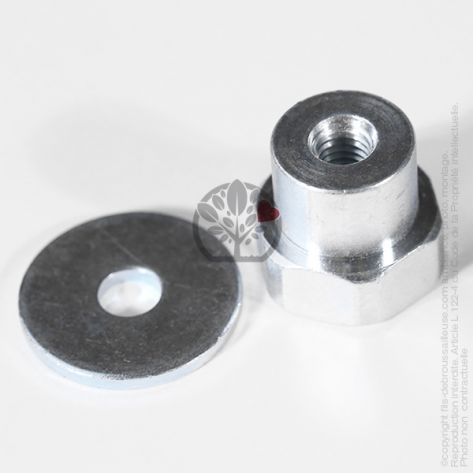 Adaptateur t&ecirc;te d&eacute;broussailleuse M8 x 1,25 RHF pour Tecomec Easy Work &Oslash;109 mm