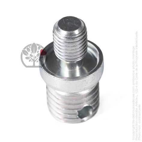 Adaptateur t&ecirc;te d&eacute;broussailleuse M10 x 1,25 LHM pour Tecomec Easy Work &Oslash;109, &Oslash;130 mm