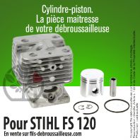 Cylindre-piston pour Stihl FS 120. Ø 35 mm